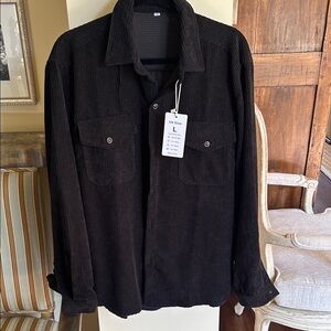 Men's Black Corduroy shirt